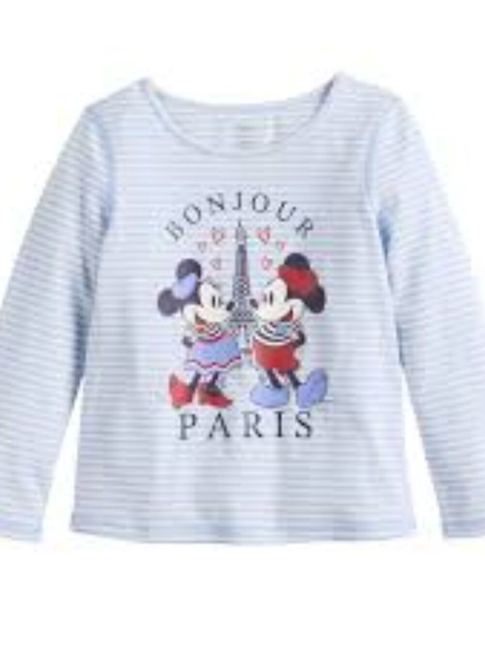 Jumping Beans Disney Minnie & Mickey Mouse Long Sleeve Graphic Tee Size 2T